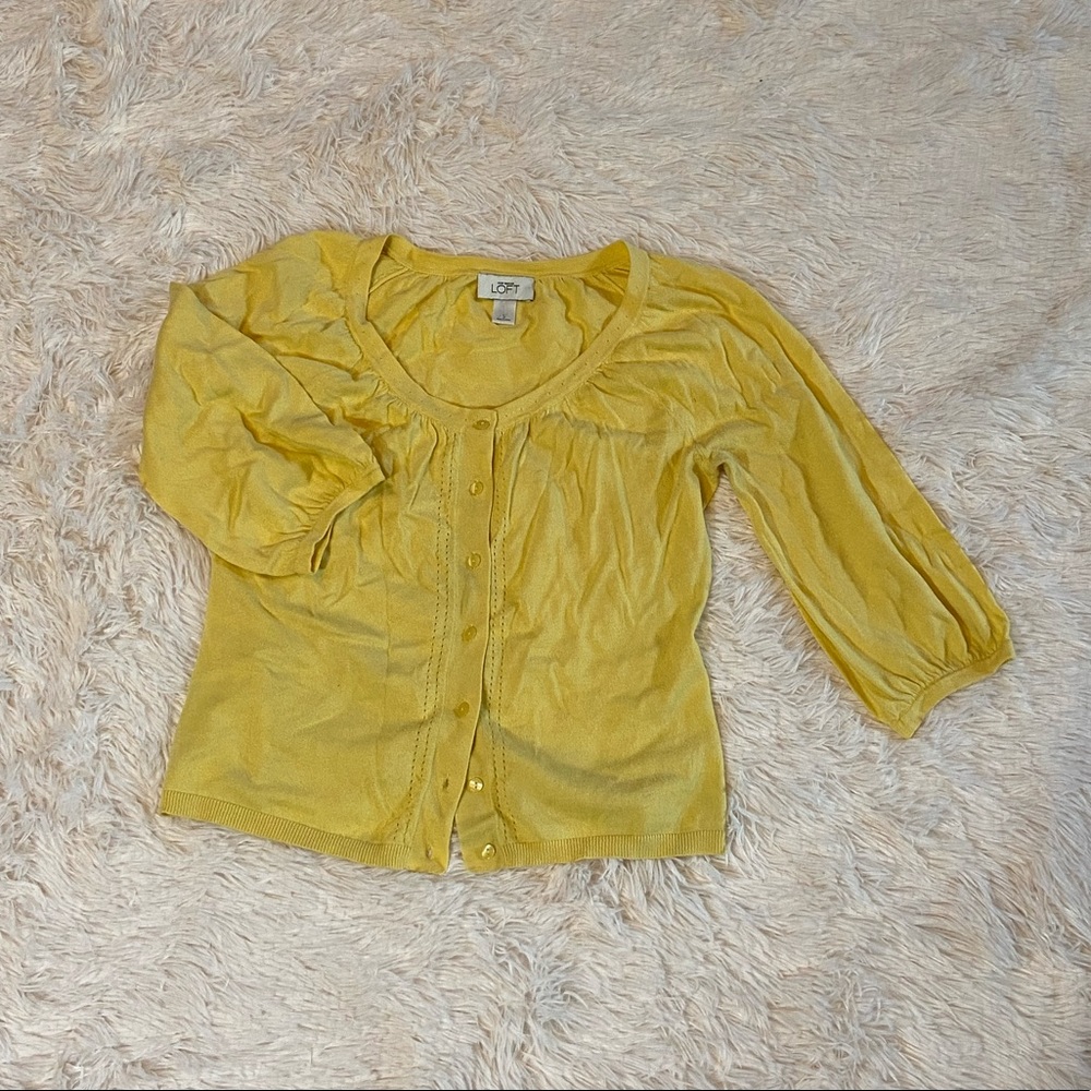 Loft yellow 3/4 sleeves jacket